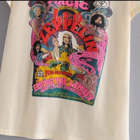 🎸🎶LED ZEPPELIN MAGIC SPELL BOHO GYPSY TOP~M~NWT - Picture 3 of 8